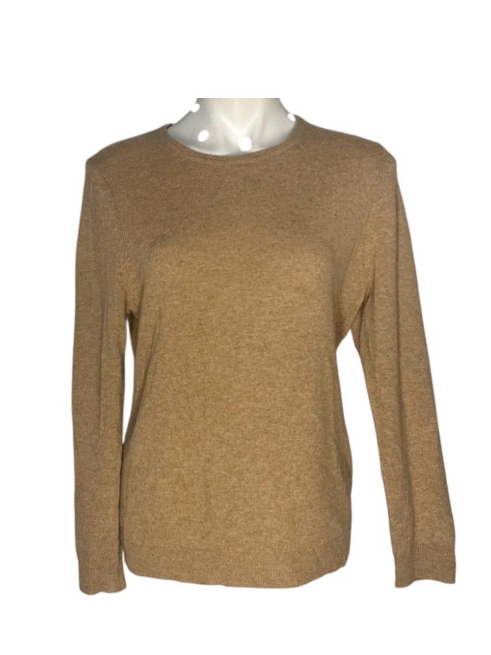 CASHMERE Charter Club Sweaters Crew Neck Pullover Camel Tan Size Large